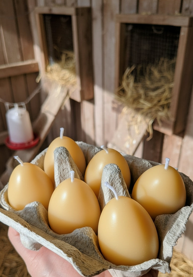 Beeswax Egg Candle