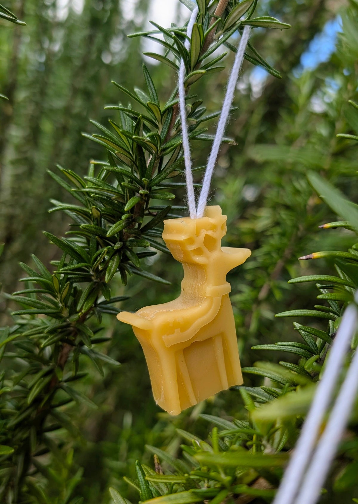 Beeswax Christmas Ornament/Candle - Petite