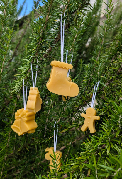 Beeswax Christmas Ornament/Candle - Large