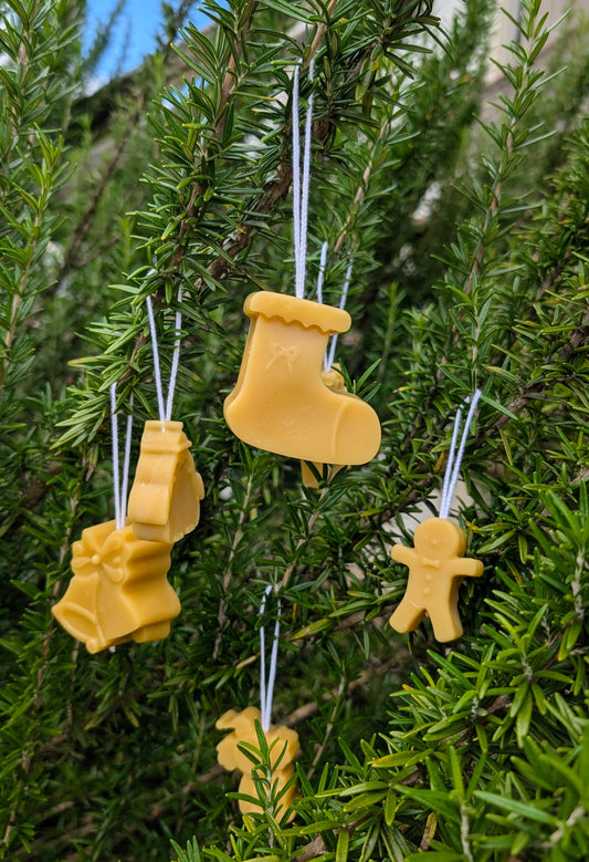 Beeswax Christmas Ornament/Candle - Large