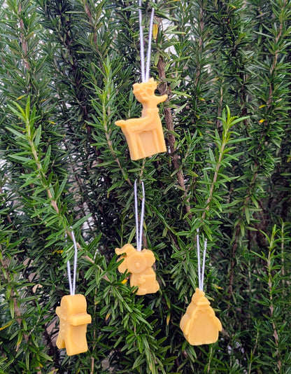 Beeswax Christmas Ornament/Candle - Petite