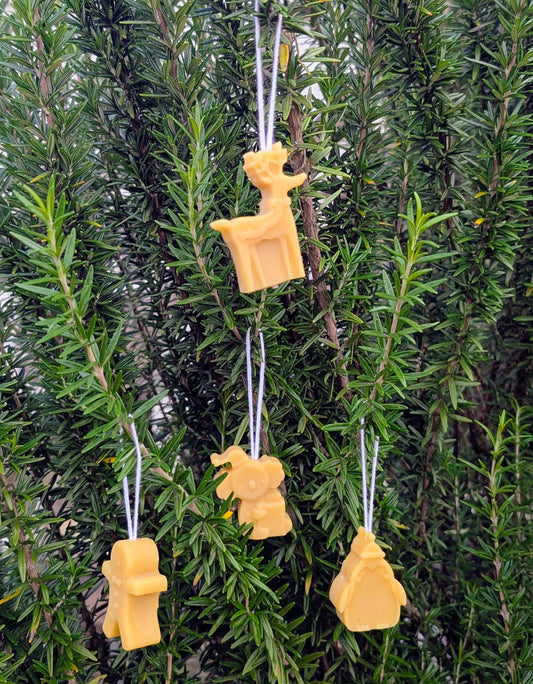 Beeswax Christmas Ornament/Candle - Petite