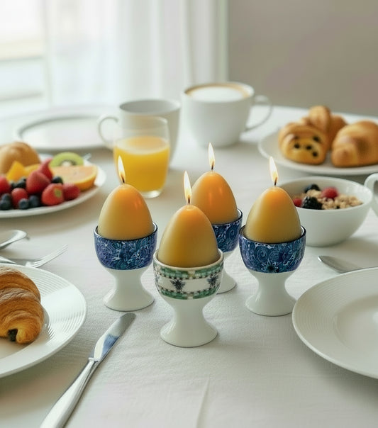 Beeswax Egg Candle